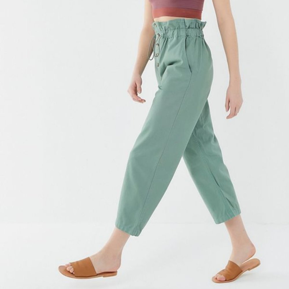 UO TERRA HIGH WAISTED PAPER BAG BUTTON FLY PANT